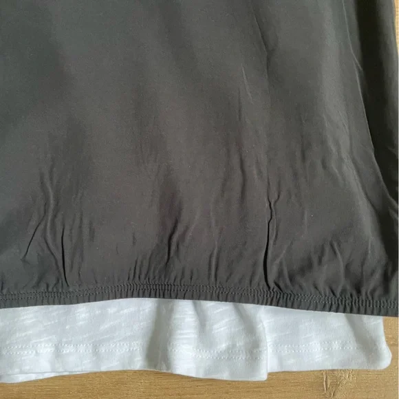 Mint Velvet Layered Tank Top M Charcoal White Double Layer Sleeveless Blouse - Picture 4 of 7